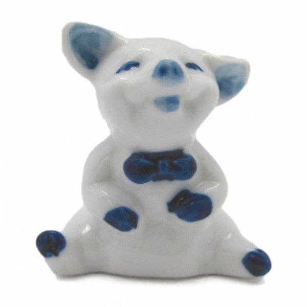 Porcelain Porcelain Delft Happy Pig