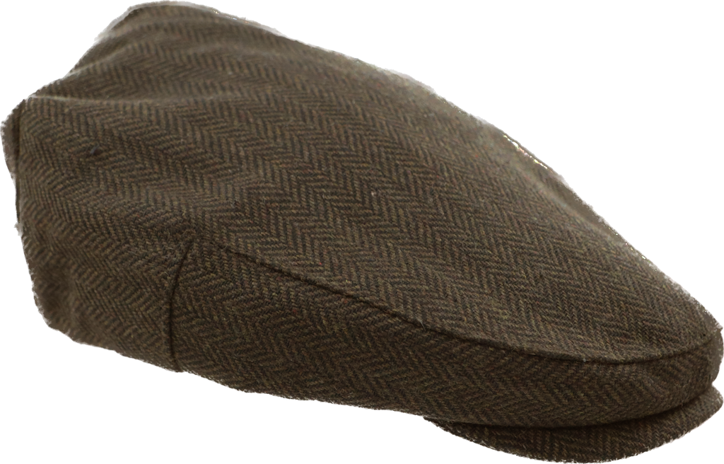 Gents Herringbone Tweed Flat Cap