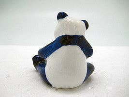 Miniature Musical  Panda With Drum Delft Blue