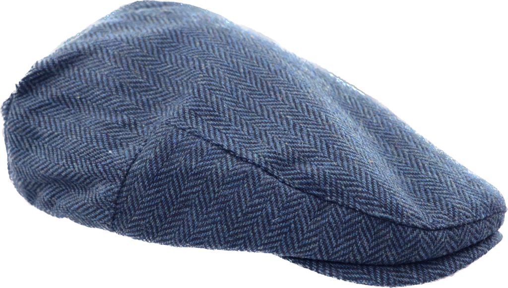 Gents Herringbone Tweed Flat Cap