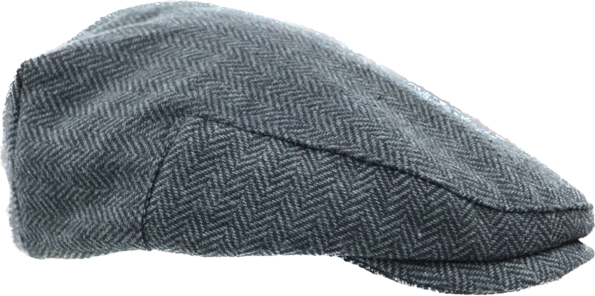 Gents Herringbone Tweed Flat Cap