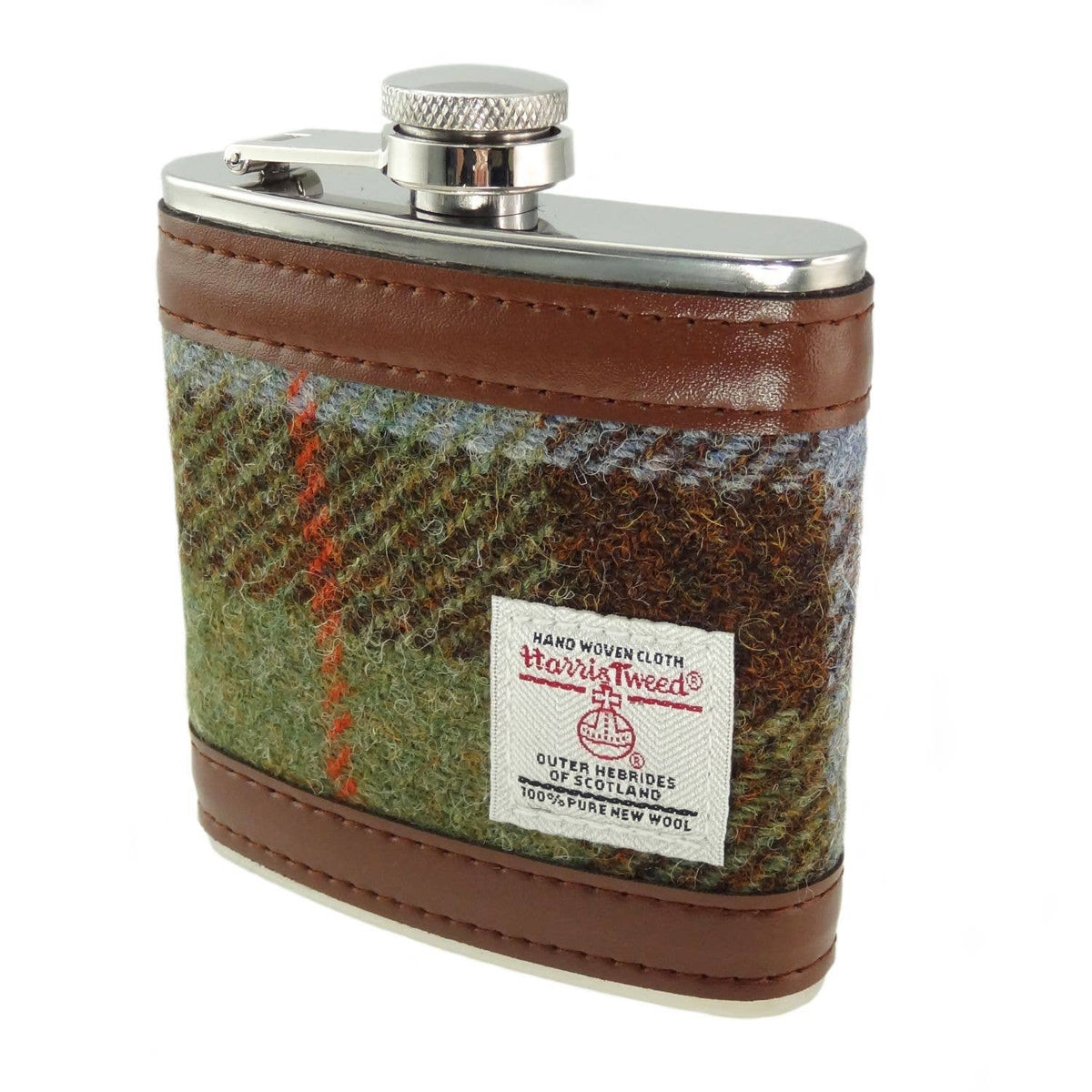6oz Harris Tweed Hip Flask