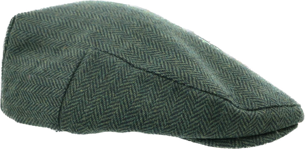 Gents Herringbone Tweed Flat Cap