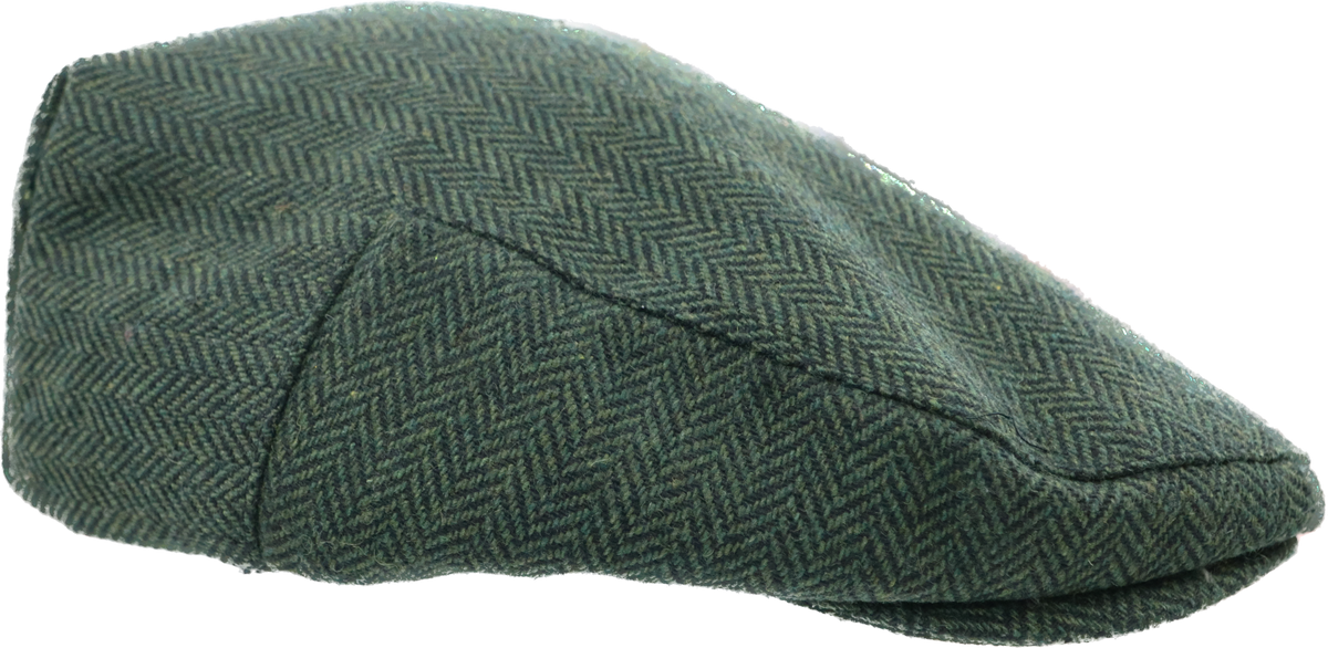 Gents Herringbone Tweed Flat Cap