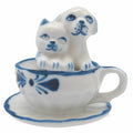 Porcelain Porcelain Delft Dog in Cup