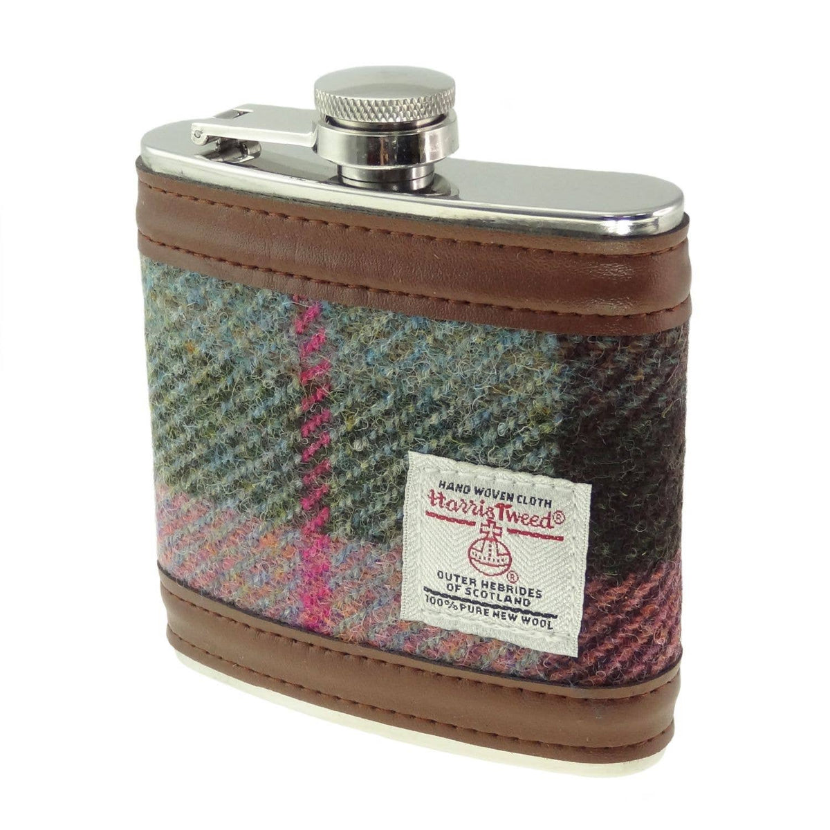6oz Harris Tweed Hip Flask