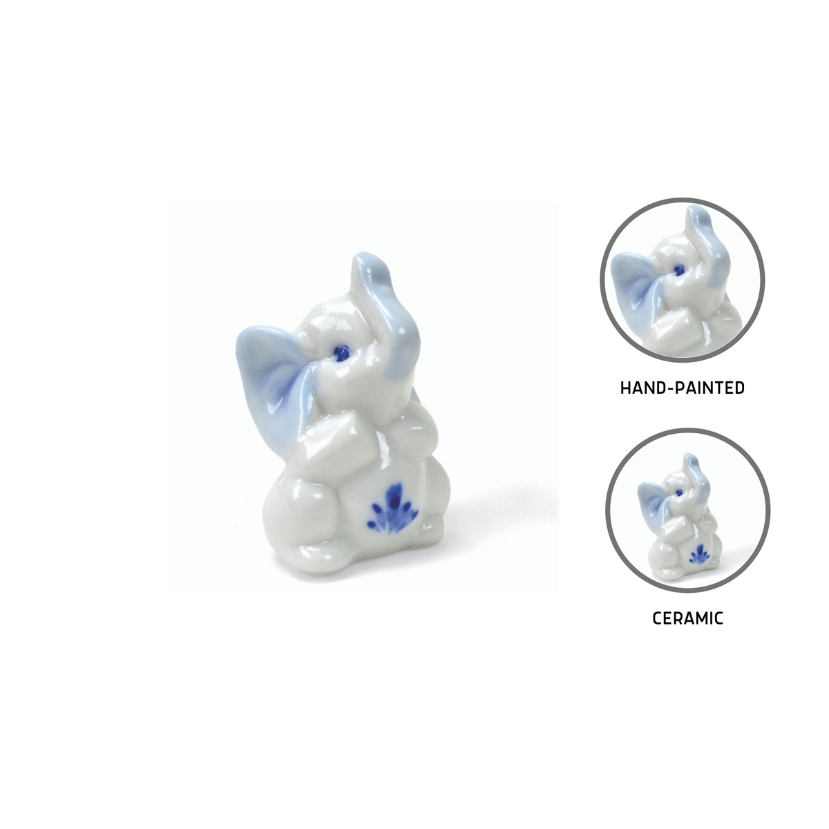 Delft Blue Elephant Miniature