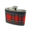 4oz Royal Stewart Tartan Hip Flask with Black Trim