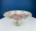 Vintage Schumann Arzberg Germany Cake Stand: Hand-Painted Tea Rose Porcelain