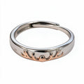 Women's Scottish Antler Adjustable Ring | Sterling Silver 925 Stag Inspired Band | Nature Jewelry