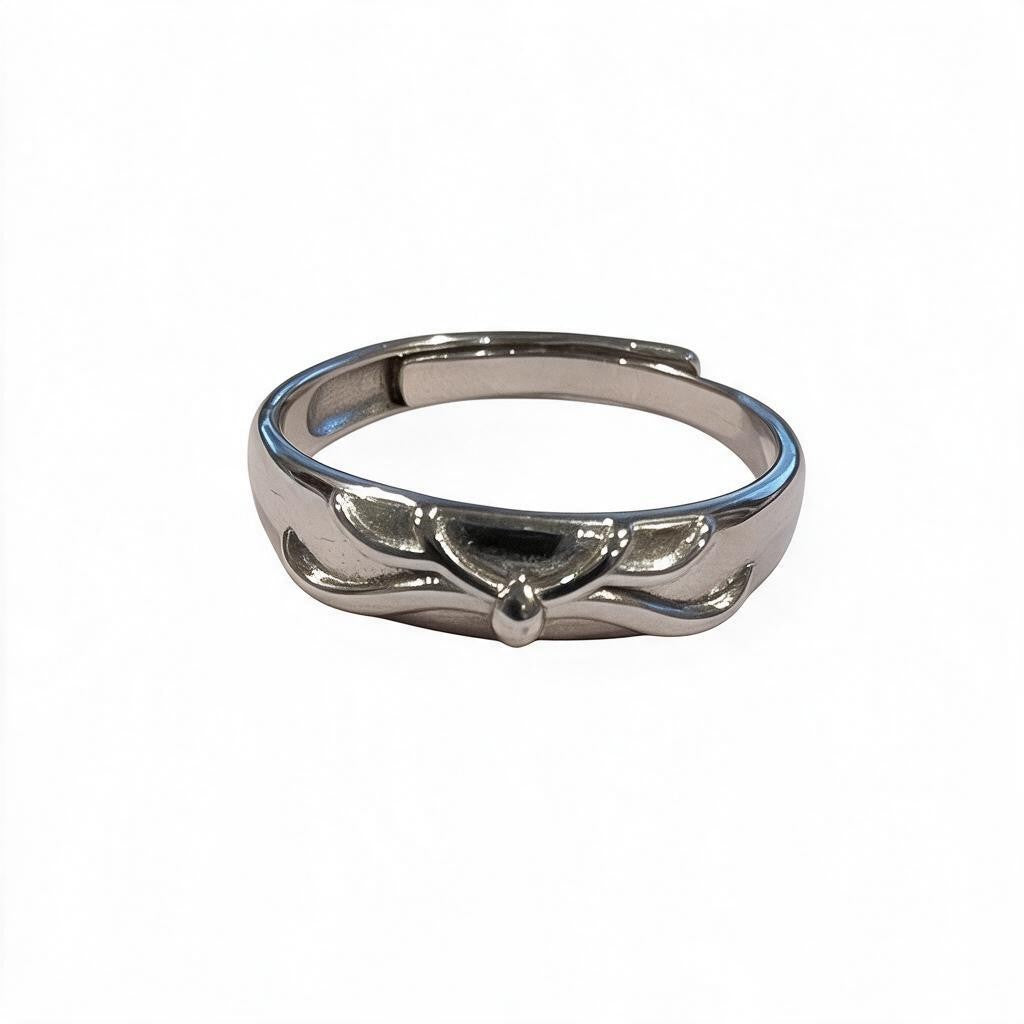 Men's Scottish Antler Design Adjustable Bangle Bracelet | Sterling Silver 925 Celtic Jewelry