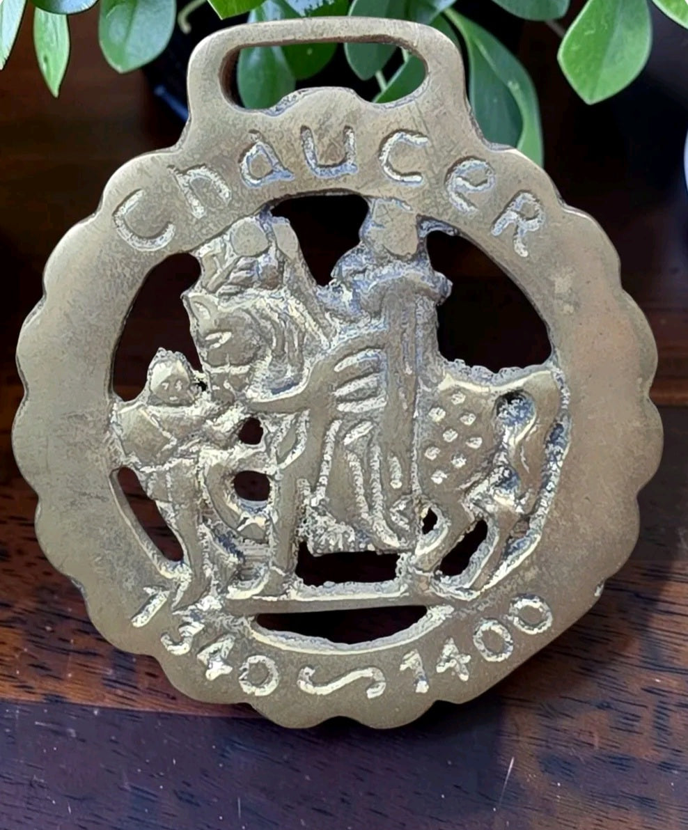 Chaucer Brass Medallion