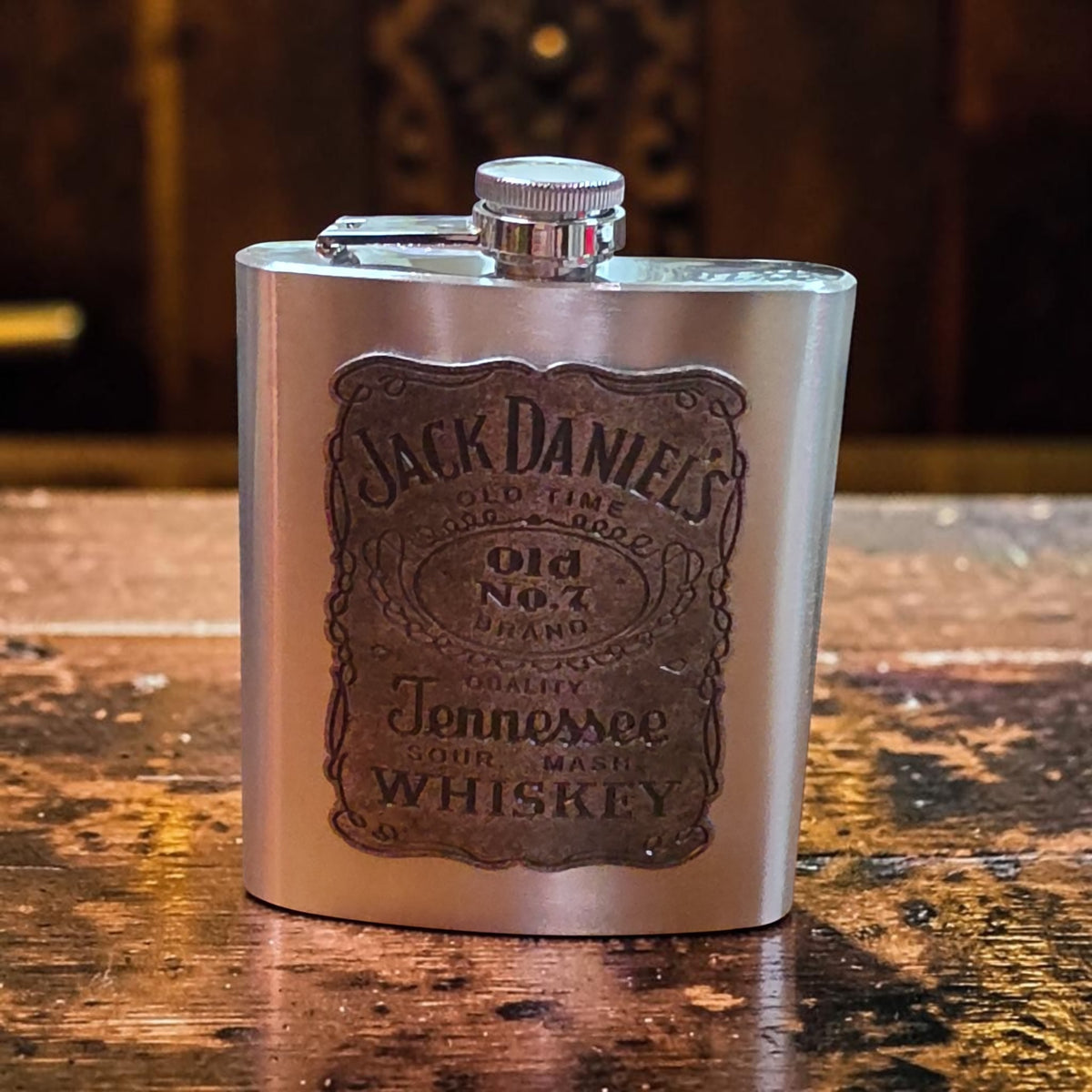 Jack Daniel's Whisky 7oz Stainless Steel Flask