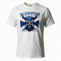 Scottish Warrior Spirit Skull Viking T-Shirt | Scottish Flag Graphic Tee