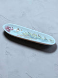Botanical Olive Dish Porcelain Serving Tray | Floral Relish Dish