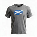 Scotland Saltire Flag Graphic T-Shirt | Heather Gray Scottish Pride Tee