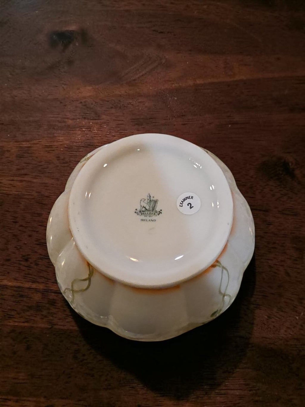 Belleek Ireland Pumpkin Jack-O'-Lantern Votive / Tea Light Holder