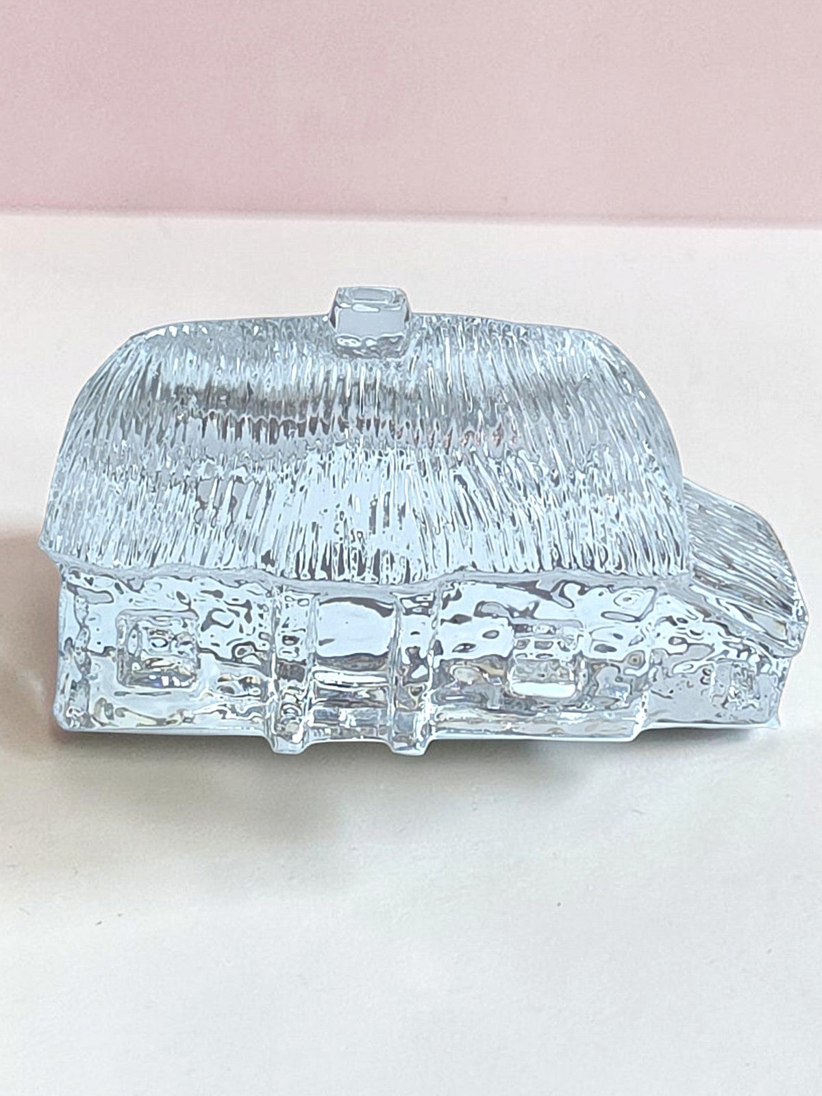 Waterford Crystal Cottage Paperweight Figurine Clear Cut Glass Irish Crystal Collectible