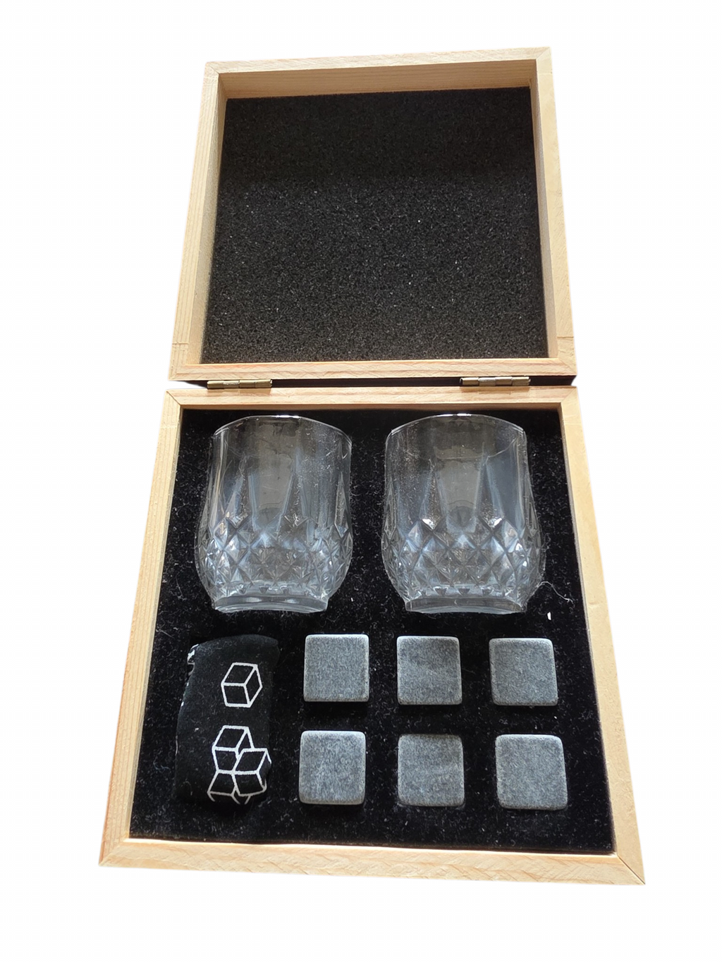 Whisky Glasses & Reusable Whisky Stones Gift Set