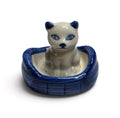 Porcelain Porcelain Delft Cat In Basket