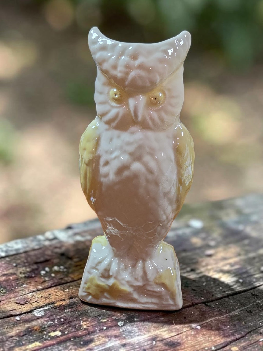 Belleek Ireland Owl 8" Vase Figurine | Vintage Porcelain Owl Bud Vase | Irish Collectible Pottery