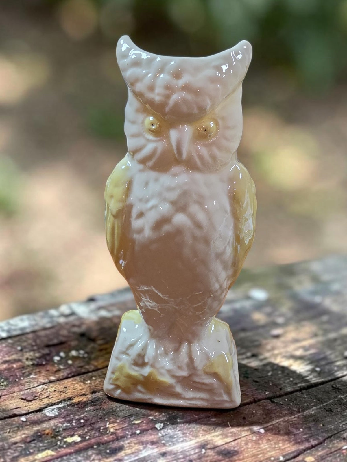Belleek Ireland Owl 8" Vase Figurine | Vintage Porcelain Owl Bud Vase | Irish Collectible Pottery