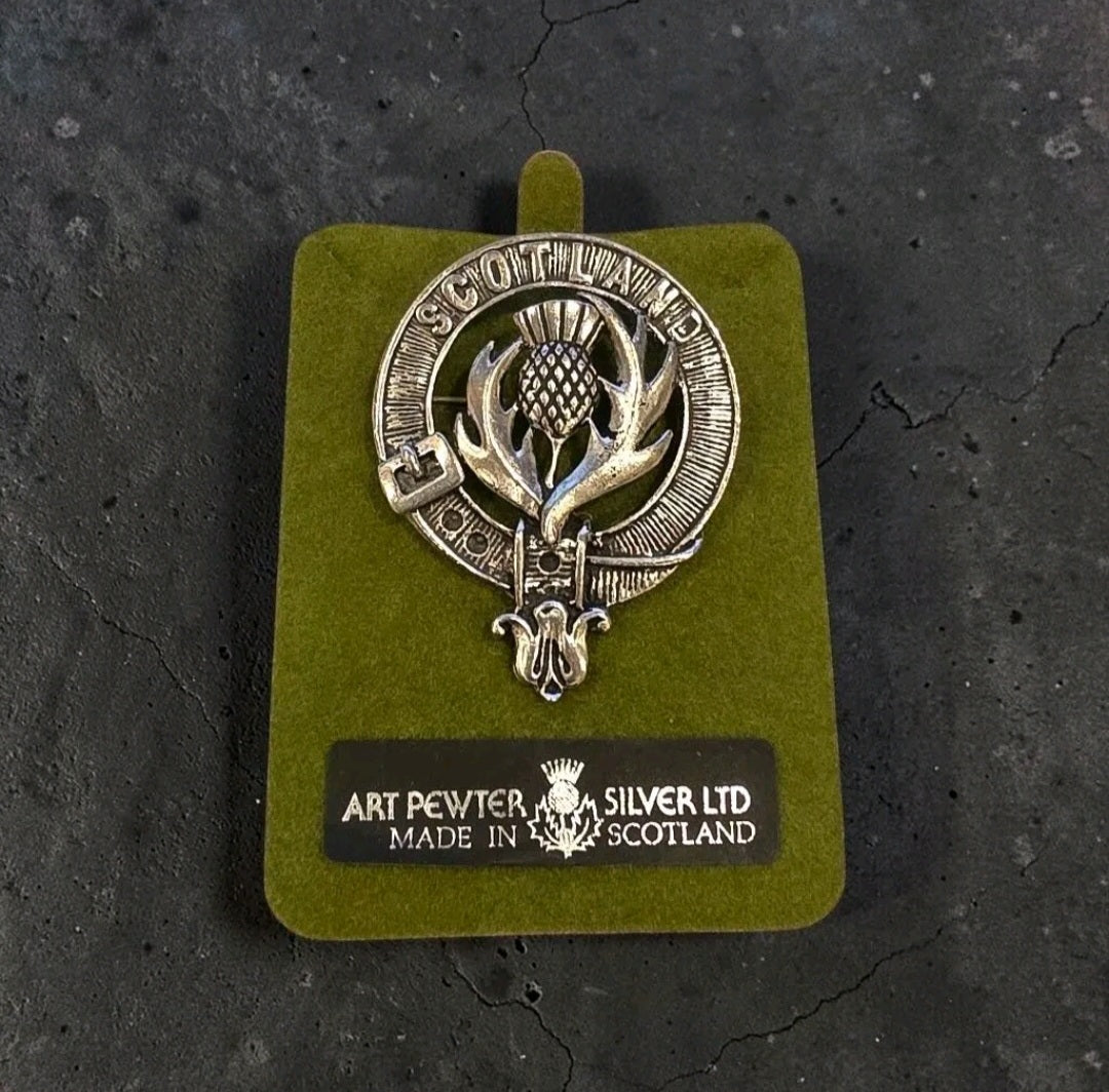 Pewter Scottish Thistle Clan Badge